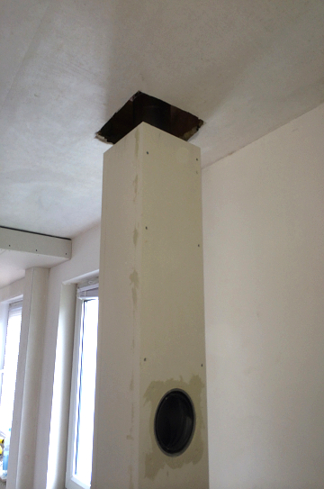 Projekt Bild 3 Schornsteintechnik Hasenclever - Deckendurchbruch führt den Schacht in das Dachgeschoss